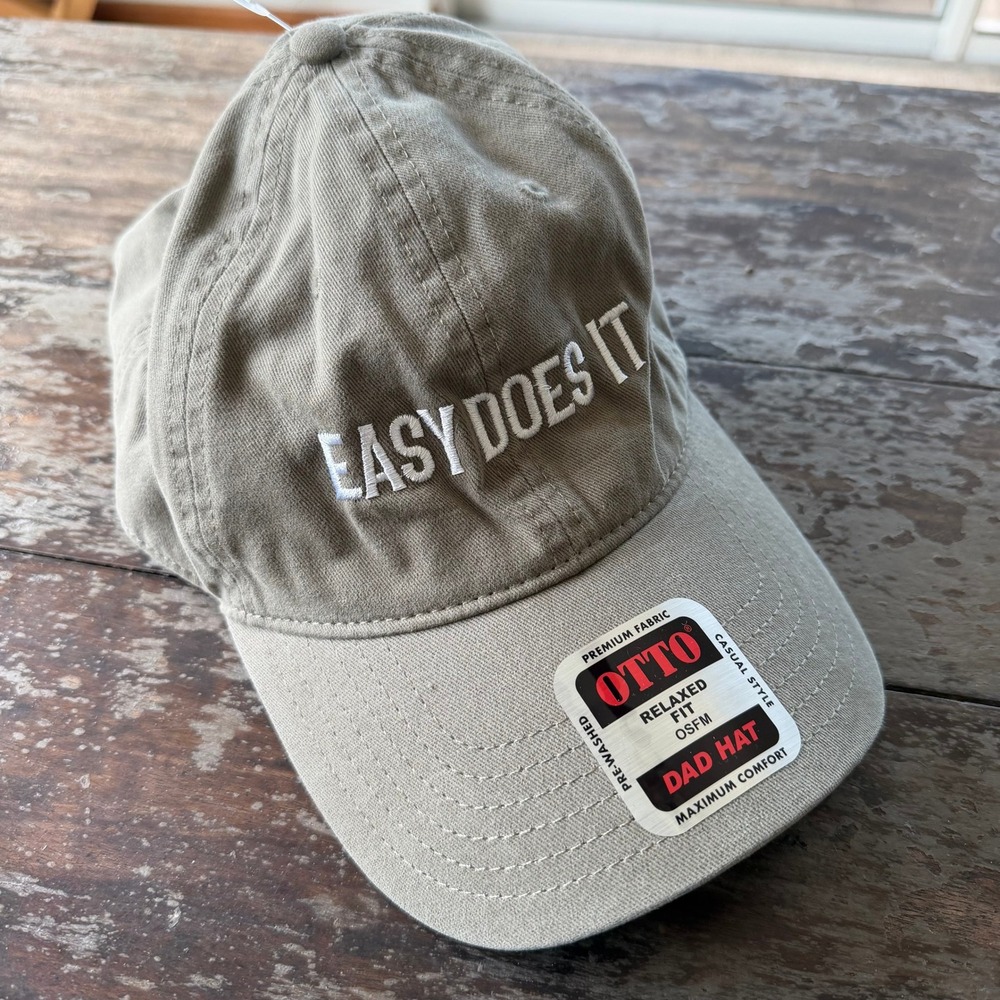 Dylan Scott Easy Does It Otto Khaki Tan Cotton Relaxed Fit Dad Hat OSFM 18-772